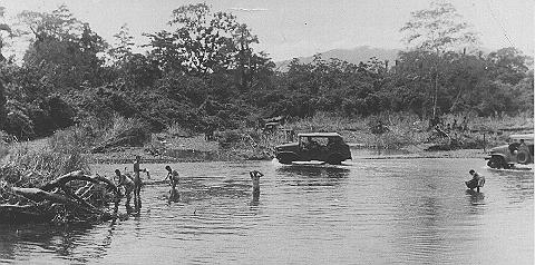 WWII picture of soldiers in Fall River, New Guinea
